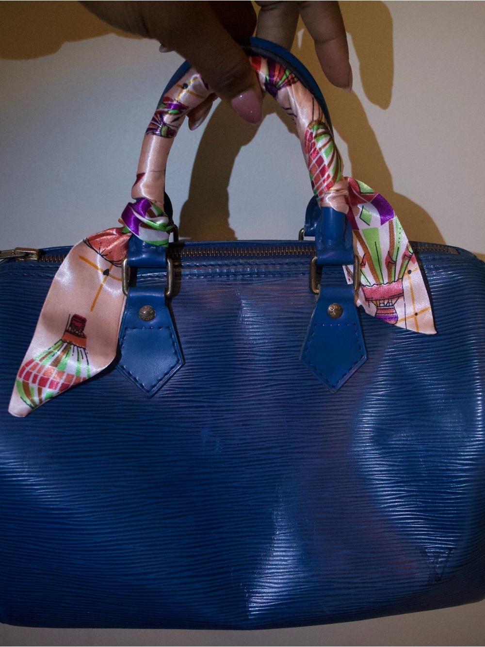 Louis Vuitton speedy 25 epi leather -Toledo blue